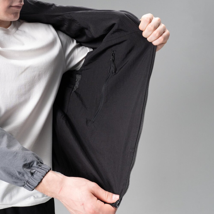 Куртка плащівка Slavni чорно-сіра, Весняна двостороння куртка Slavni Change чорно-сіра, укр, укр