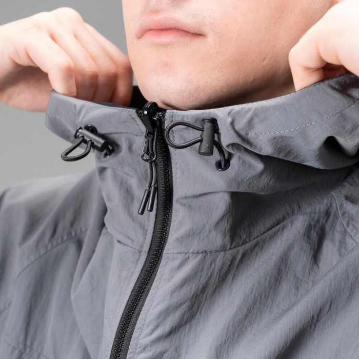 Куртка плащівка Slavni чорно-сіра, Весняна двостороння куртка Slavni Change чорно-сіра, укр, укр