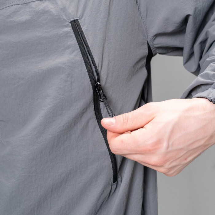 Куртка плащівка Slavni чорно-сіра, Весняна двостороння куртка Slavni Change чорно-сіра, укр, укр