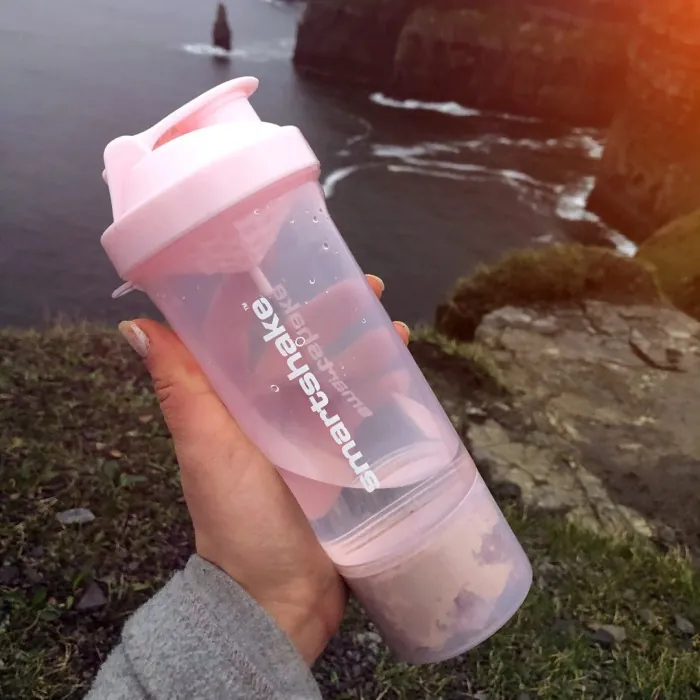 Шейкер спортивний SmartShake Slim Cotton Pink 500ml (Light Lavender)