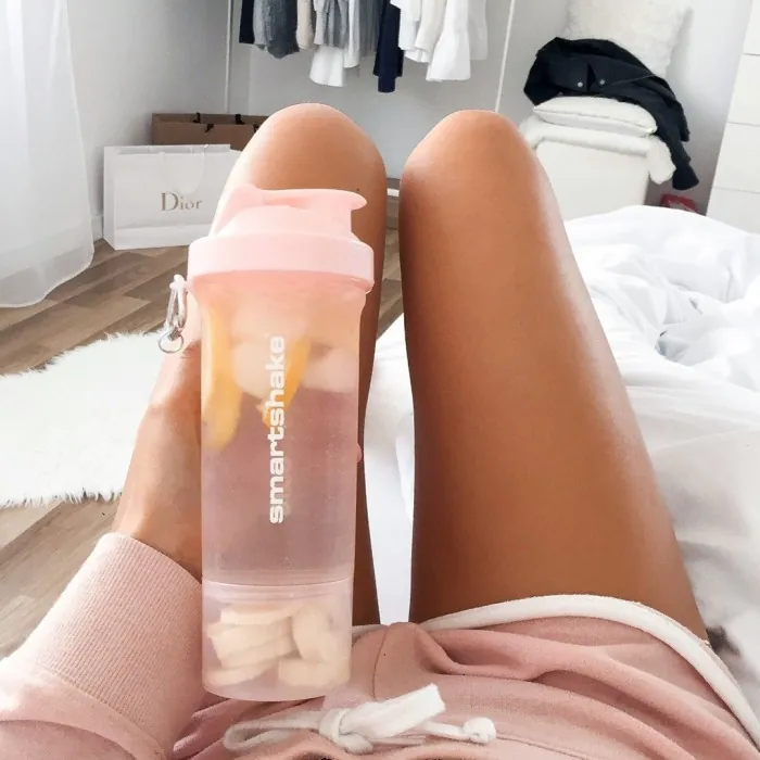 Шейкер спортивний SmartShake Slim Cotton Pink 500ml (Light Lavender)