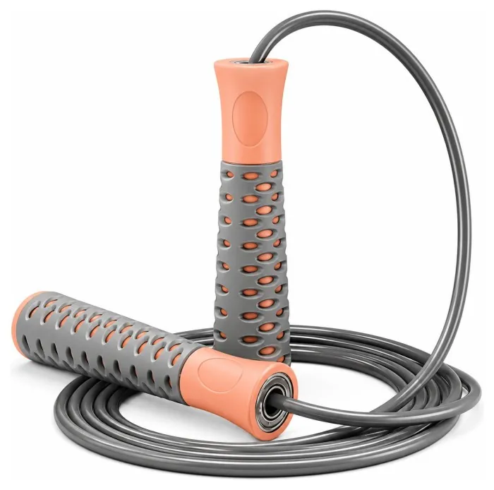 Скакалка PowerPlay 4206 Jump Rope PRO+ Сіро/Рожева (2,75m.)