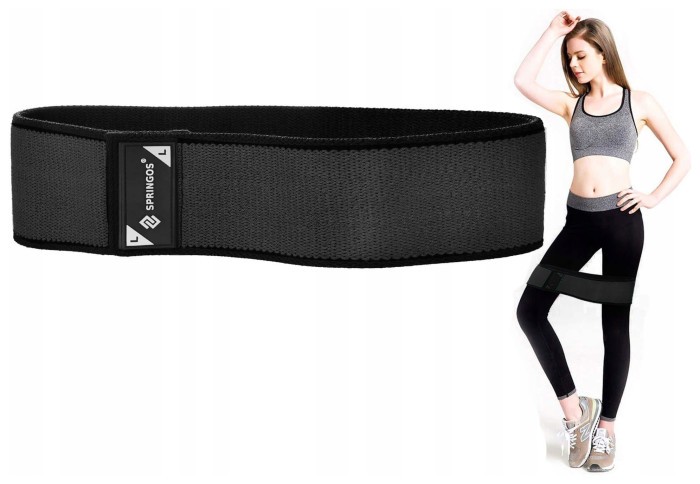 Резинка для фітнесу та спорту із тканини Springos Hip Band Size L FA0115