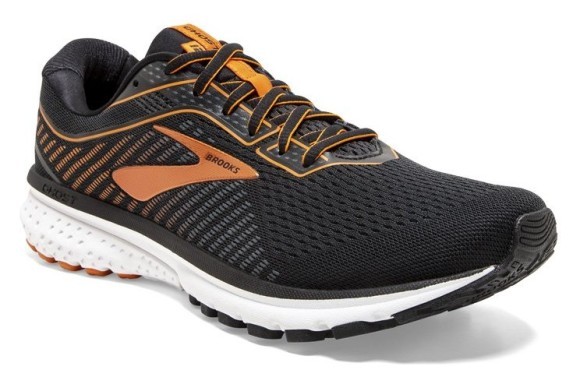 Кросівки чоловічі Brooks GHOST 12 M 43 (9.5US) Black/turbulence/orange (1103161D009), укр