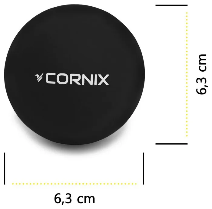 Массажный мяч Cornix Lacrosse Ball 6.3 см XR-0118 Black