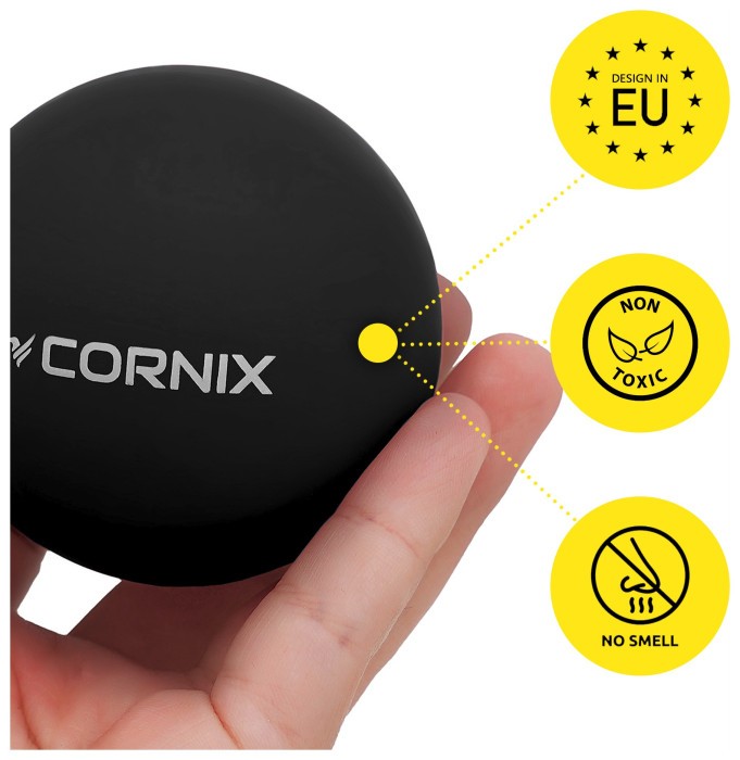 Массажный мяч Cornix Lacrosse Ball 6.3 см XR-0118 Black