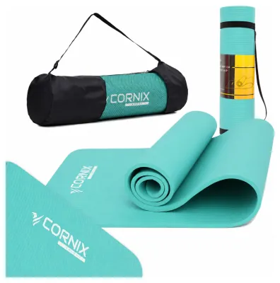 Килимок спортивний Cornix NBR 183 x 61 x 1 cм для йоги та фітнесу XR-0248 Mint