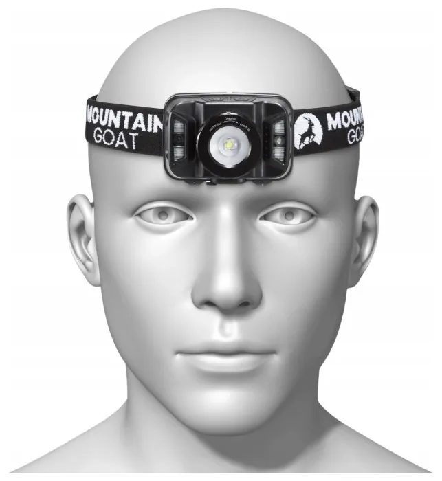 Ліхтар налобний Mountain Goat LED 350 lm акумуляторний, з регулюванням нахилу Black (P-5907739318411)