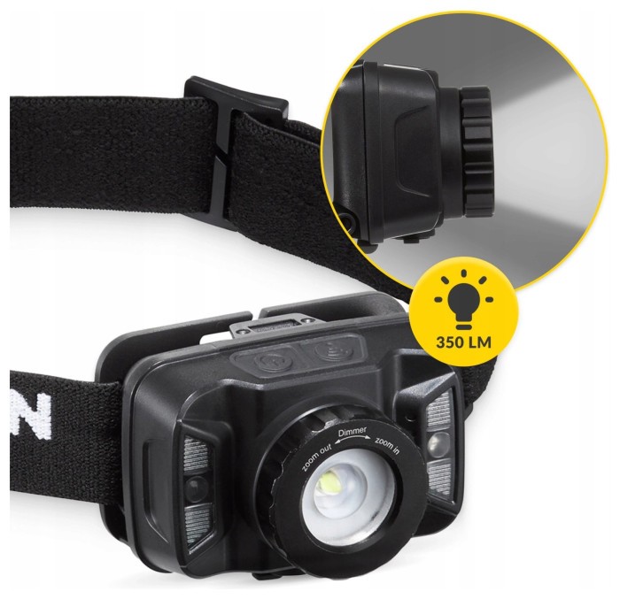 Ліхтар налобний Mountain Goat LED 350 lm акумуляторний, з регулюванням нахилу Black (P-5907739318411)