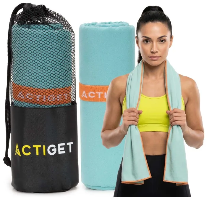 Рушник спортивний Actiget 150 x 75 см з мікрофібри ACT0194 Sky Blue