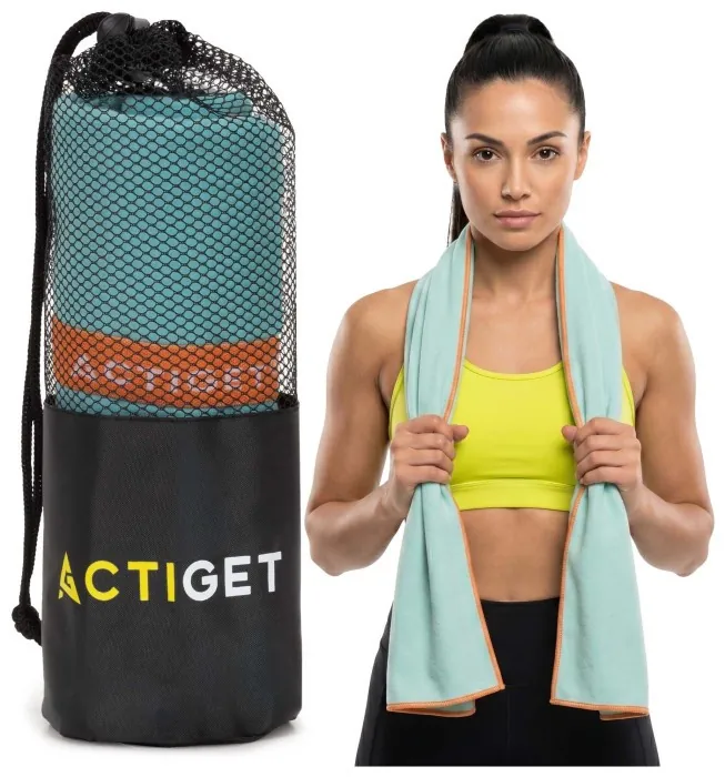 Рушник спортивний Actiget 150 x 75 см з мікрофібри ACT0194 Sky Blue