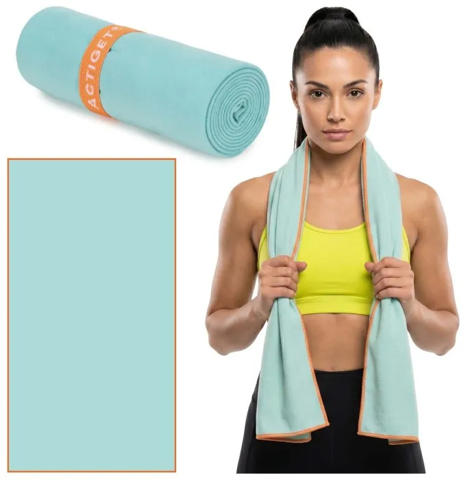 Рушник спортивний Actiget 150 x 75 см з мікрофібри ACT0194 Sky Blue