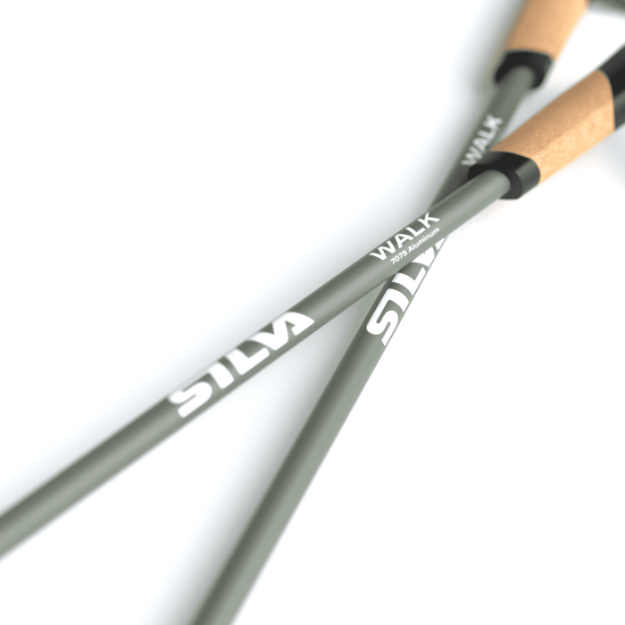 Палки для скандинавской ходьбы Silva Walking Poles Aluminum Cork, 104-140 см, Grey
