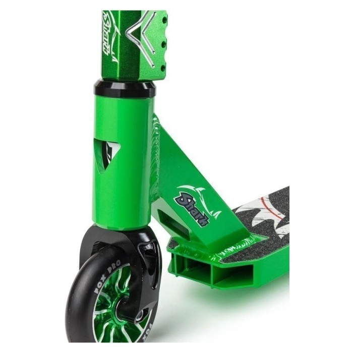 Самокат трюковый Fox Pro Shark/Green трюковый самокат Fox Pro Shark/Green