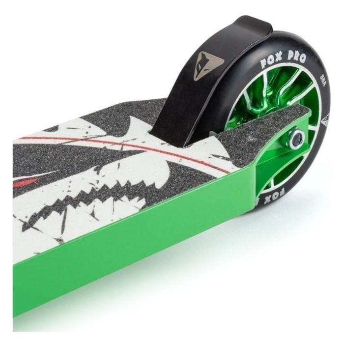 Самокат трюковый Fox Pro Shark/Green трюковый самокат Fox Pro Shark/Green