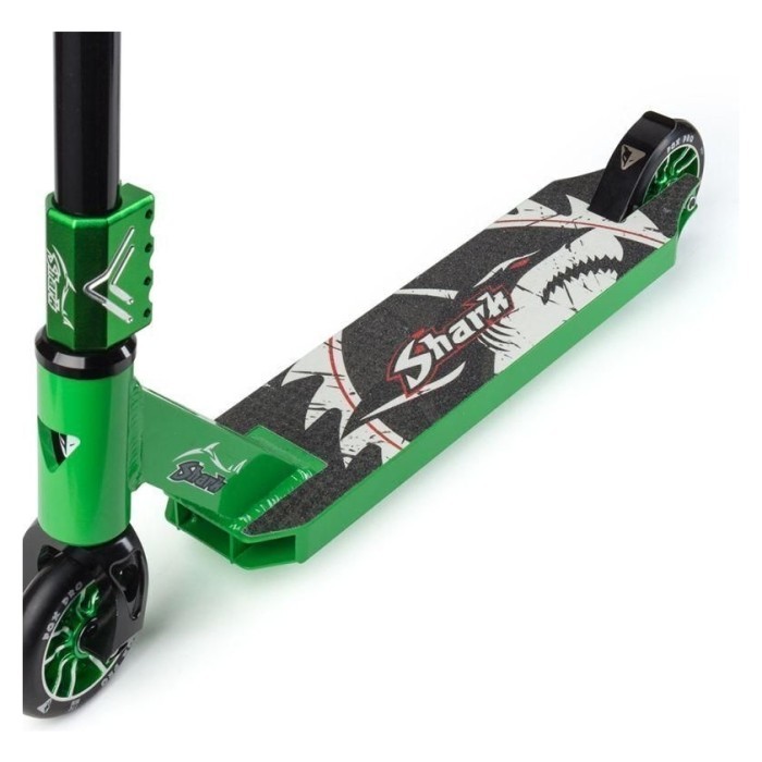 Самокат трюковый Fox Pro Shark/Green трюковый самокат Fox Pro Shark/Green