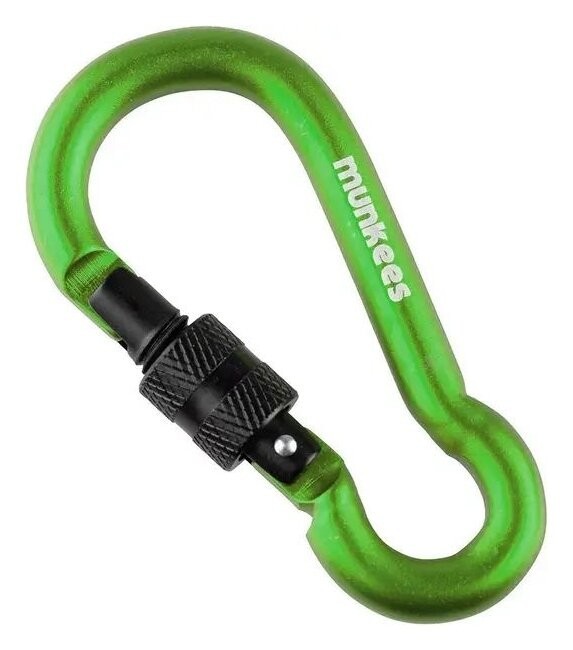 Munkees 3247 карабін Pear with Screw Lock 7 mm x 70 mm green green, укр, укр
