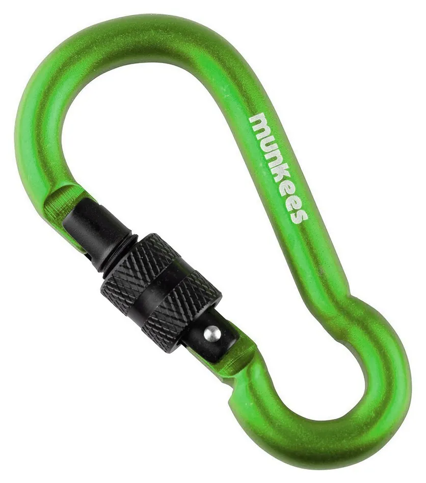 Munkees 3247 карабін Pear with Screw Lock 7 mm x 70 mm green green (3247-GG)
