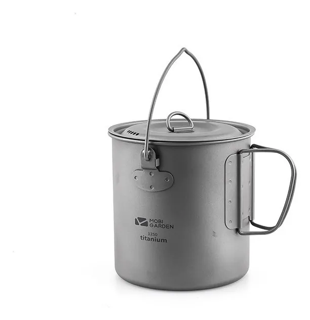 Казанок туристичний титановий 1.25л Mobi Garden NX20666032 titanium (VTG_6928405319692)