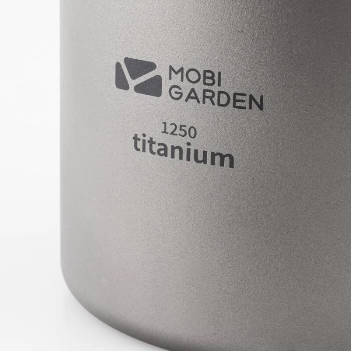 Казанок туристичний титановий 1.25л Mobi Garden NX20666032 titanium
