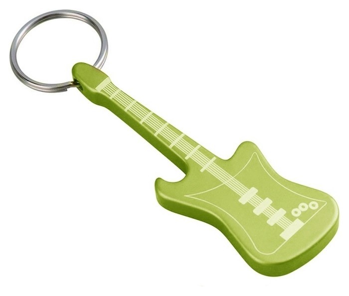 Munkees 3418 брелок-открывалка Guitar green