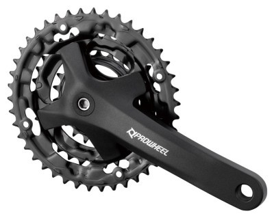 Шатун L170мм 22-32-42Т с Pl защитой черн. PROWHEEL MPE-301 под квадрат