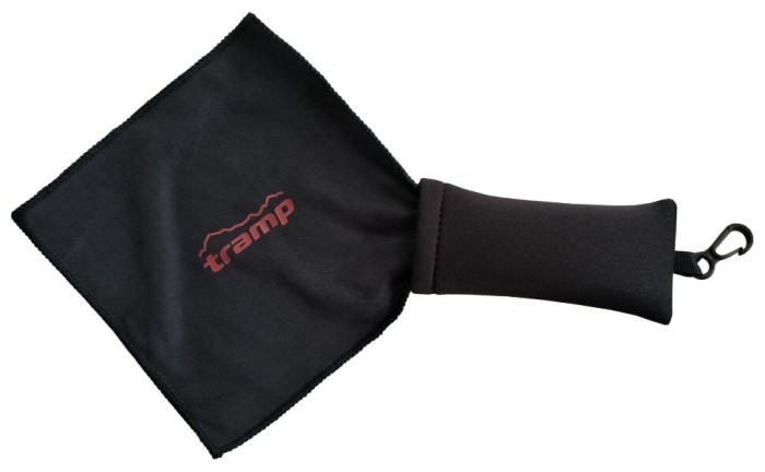 Серветка для оптики Tramp з мікрофібри у неопреновому чохлі TRA-255
