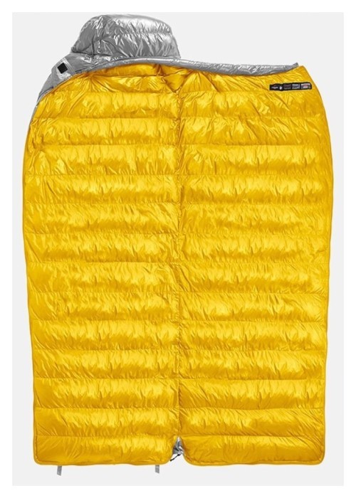 Спальник з натуральним пухом Naturehike CW700 CNK2450WS048, p-р L, жовто-сірий