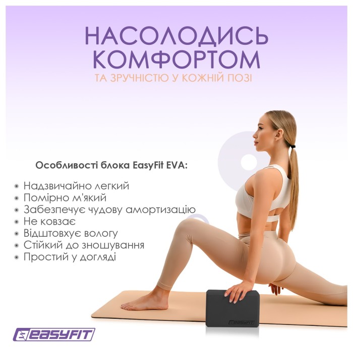 Блок для йоги EasyFit EVA Салатовый