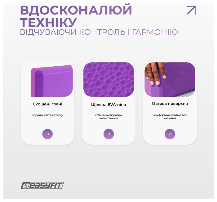 Блок для йоги EasyFit EVA Салатовый