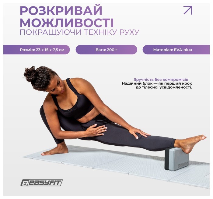 Блок для йоги EasyFit EVA Салатовый
