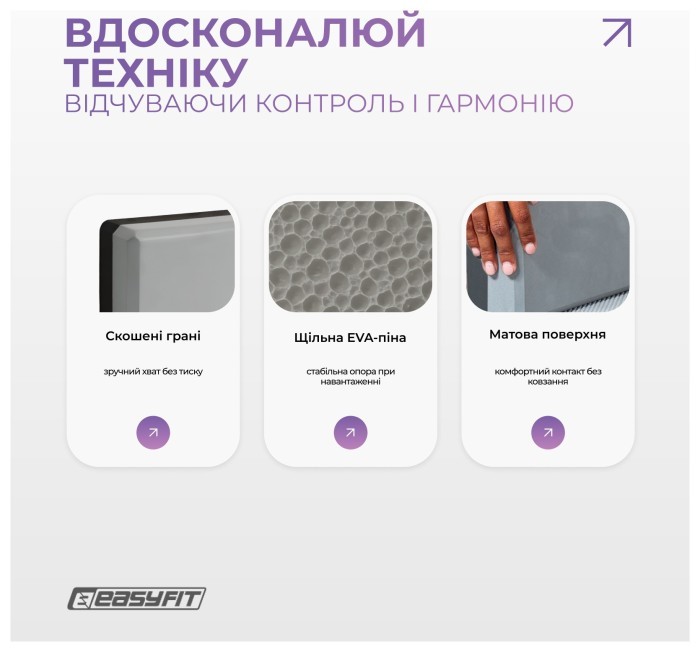 Блок для йоги EasyFit EVA Салатовый