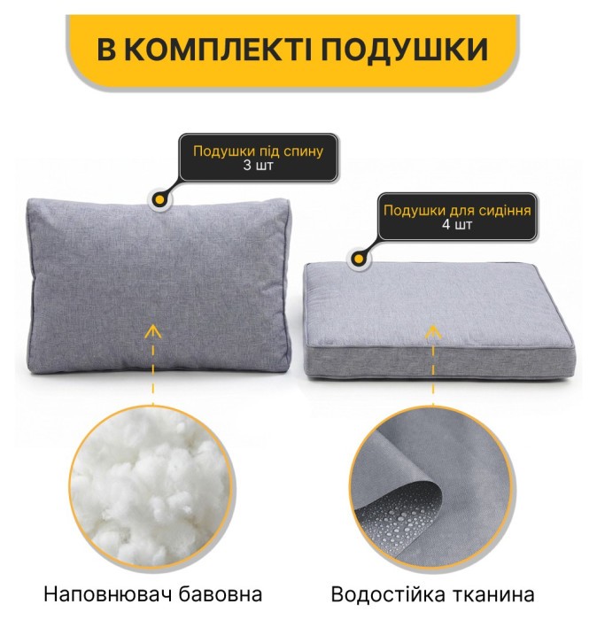 Комплект садових меблів LEOBRO Lounge Set 3-в-1 (LB-1057)