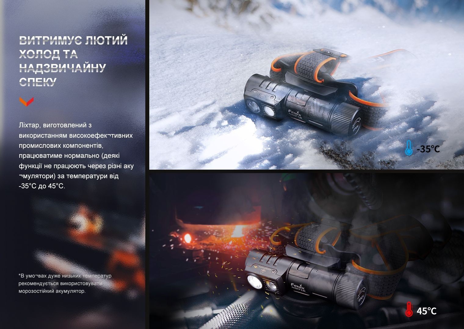 Ліхтар налобний Fenix HM71R, укр, укр