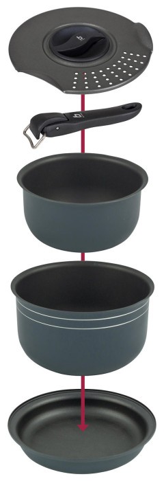 Набір посуду Bo-Camp Trekking 5 Pieces Anthracite (2300351) Discounted