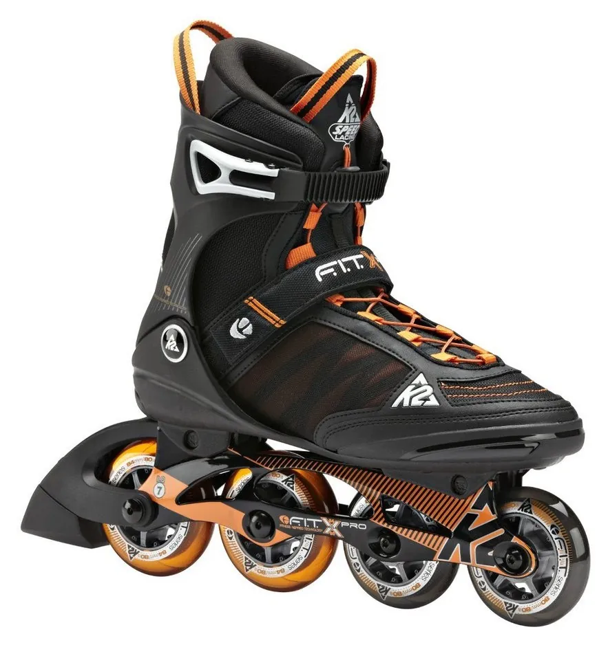 Роликові коньки для дорослих K2 FIT X Pro M 47 (12.5US) 305мм Black/orange (3040002) (300мм)
