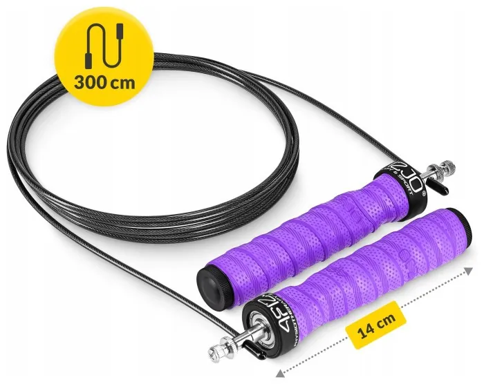 Скакалка швидкісна для кросфіту 4FIZJO Speed Rope PRO+ Violet (P-5907739313188)