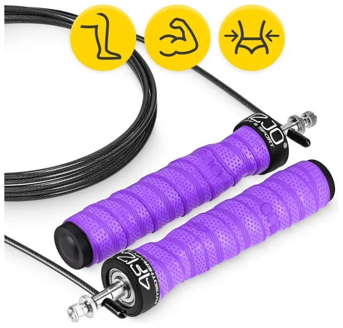 Скакалка швидкісна для кросфіту 4FIZJO Speed Rope PRO+ Violet (P-5907739313188)