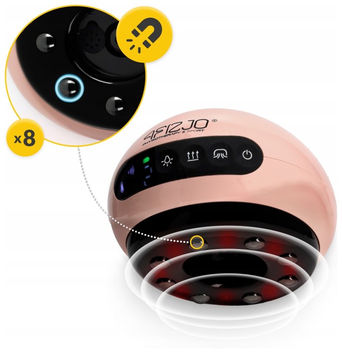 Масажна вакуумна банка 4FIZJO акумуляторна з ІЧ прогрівом Pink (P-5907739318701)