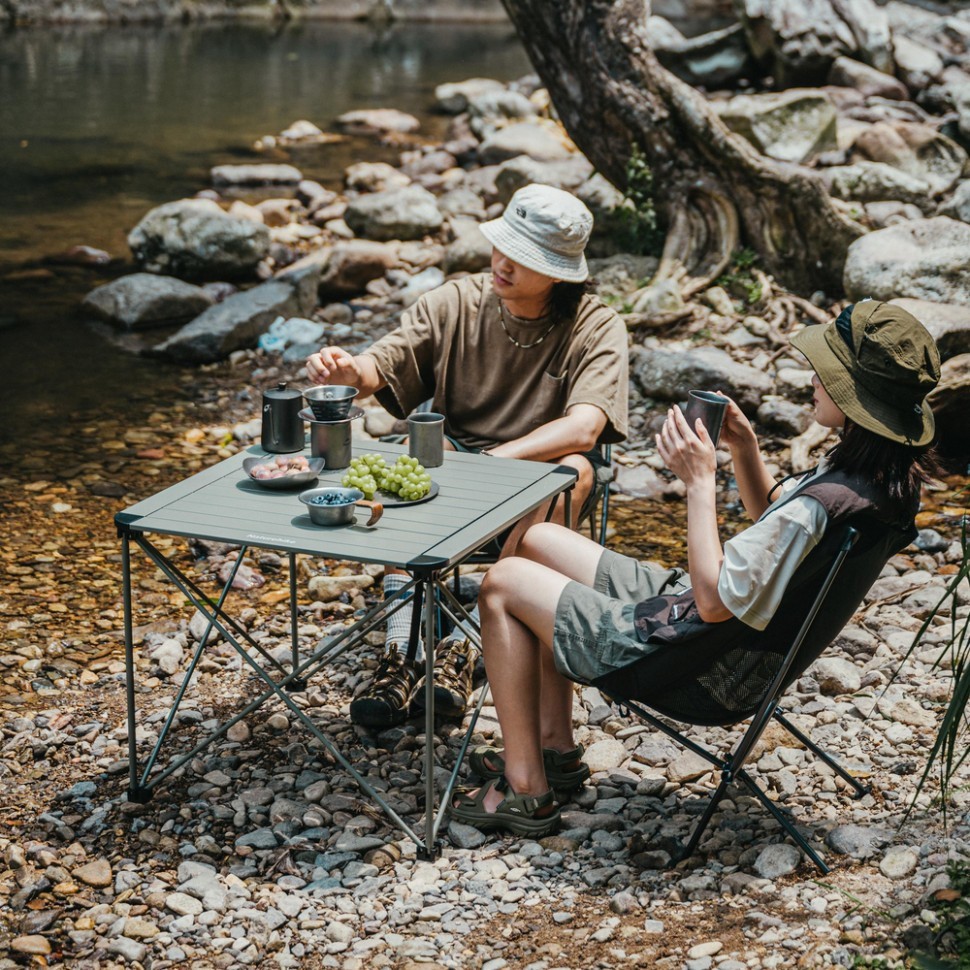 Складаний стіл Naturehike CNK2450JJ013, M, алюміній, сірий, укр, укр