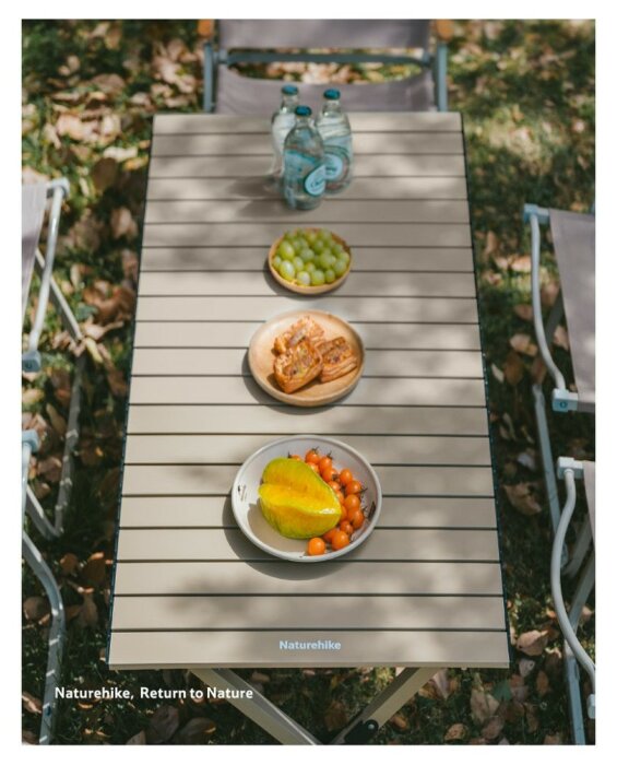 Складаний стіл Naturehike Star Jane T01 CNK2550JJ018, 119х60 см, вуглецева сталь, бежевий, укр, укр