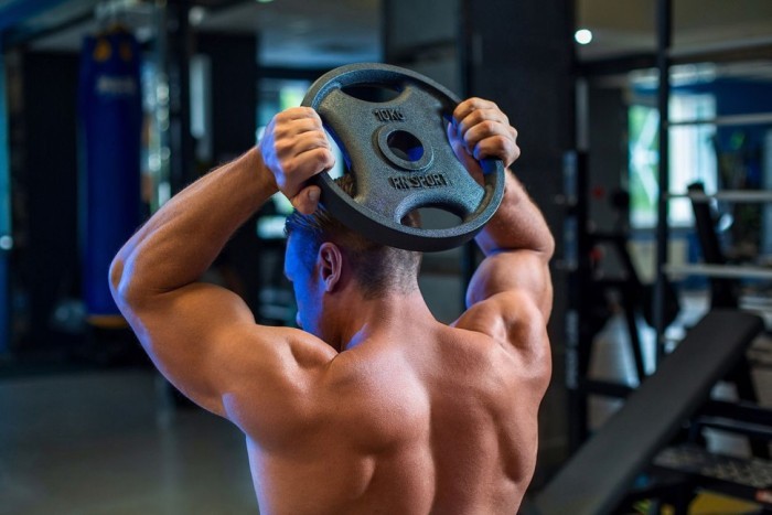 Професійна штанга RN-Sport з металевими дисками в порошковому фарбуванні 200 кг, укр, укр