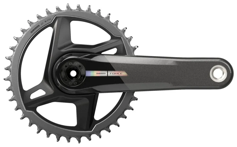 Комплект шатунів Sram FORCE 1 DUB, 175мм, 38т, чорні (OEM) (CHW-61-44)