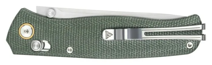 Нож складной туристический SRM Medal 255L-MG3 (8.2 см) 140Cr, Micarta зеленый