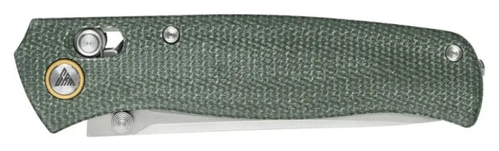 Нож складной туристический SRM Medal 255L-MG3 (8.2 см) 140Cr, Micarta зеленый