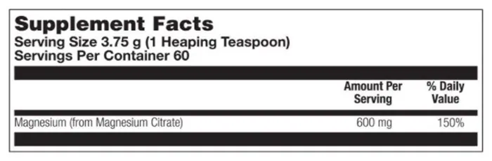 Magnesium Citrate 600mg - 225g