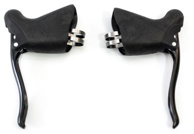 Ручки гальмівні Пластик під 2 пальці Winzip 208DL чорний для механічного дискового гальма або V-br