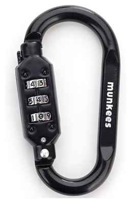 Munkees 35932 карабин Combi Lock Carabiner D-Shape черный