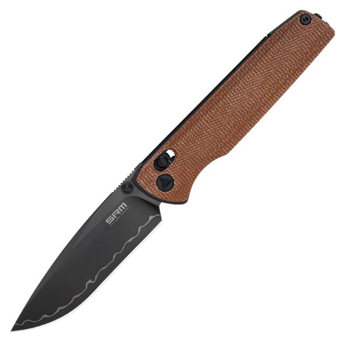 Ніж складаний SRM Terrier 258L-MN2, коричневий, укр, укр