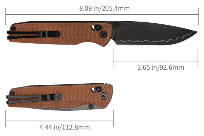 Ніж складаний SRM Terrier 258L-MN2, коричневий, укр, укр